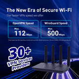 GL.iNet GL-AX1800(Flint) WiFi 6 Router -Dual Band Gigabit Wireless Internet Router | 5 x 1G Ethernet Ports | Up to 120 Devices | OpenVpn&WireGuard GL.iNet