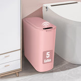 Cesun 5 Gallon Automatic Bathroom Trash Can with Lid, Pink, Touchless