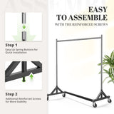 HOKEEPER Z Base Clothing Rack Heavy Duty Clothes Rack for Hanging Clothes Hold 500LBS Commercial Garment Rack with Wheels Adjustable Rolling Clothes Rack Portable Z 24" Dx63 Wx71 H, 4 Pack