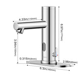 Achelous Automatic Touchless Bathroom Sink Faucet with Deck Plate,Hands Free Infrared Sensor Basin Faucet with Temperature Control, Battery Powered Sensor Bathroom Tap,Chrome