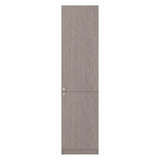 Tuhome Home 71" Tall Standard Bookcase with 5 Open Storage Shelves, 2 Doors, Closed Back, Freestanding Living Room, Office or Bedroom Storage (Model M5), Silver Oak/Wenge
