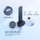 Portable Scanner, Portable 13MP Book Scanner Flatten Curve Technology Capture Max A3 Document Fast Scan for Office Library School