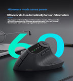 IDJXNXYDH Rechargeable Vertical Ergonomic Wireless Mouse Multi Device 2.4G Bluetooth 3 Mode Silent Office Mouse with LED Display Multifunction Buttons for Laptop PC Mac Tablet