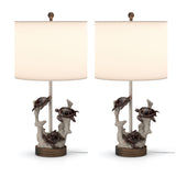 Sea Winds Trading Lux Lighting 27'' Turtles Coastal Seaside Table Lamps (Set of 2) 3-Way Switch