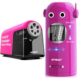AFMAT 6 Holes Electric Pencil Sharpener and Robot Pencil Sharpener