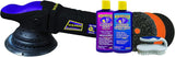 Wizards Buffing Kits DA Polisher Scratch and Swirl Remover Kit with Big Throw Polisher - 7 Piece Car Detailing Kit with Car Polish and Buffing Compound - Car Buffer for Car Detailing Supplies