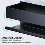 Hair Tool Organizer for Wall Mounted Curling Iron Holder, Hair Dryer Holder for Curling Iron Accessories Storage, Bathroom Hair Straightener Organizer for Hair Styler Attachments Storage (Black)