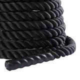 Battle Rope 9.18/9.8ft Length Heavy Battle Exercise Training Rope Workout Rope Fitness Rope for Strength Training Homes Gym, 25mmx2.8m Black B Baosity