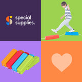 Special Supplies Stepping Stones for Kids Balance Beams 8 Set Non-Slip Textured Surface and Slip Resistant Floor Rubber Edges, Promote Agility, Strength, Active Play