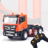 Ailejia RC Semi Truck Toy & RC Excavator Toy Set, Flattrailer Heavy Duty Trailer Tractor Truck 2.4Ghz Remote Control Construction Toys Vehicles with Lights, Birthday Gifts Ideas for Boys