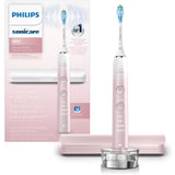 Philips Sonicare DiamondClean 9000 Electric Toothbrush - Sonic Toothbrush with App, Pressure Sensor, 12 Brushing Settings, Replacement Reminder, Charging Stand, Travel Case, Pink, HX9911/90