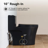 HOROW T0338WB10 One Piece Toilet with ADA Chair Height 17.3", Dual Flush