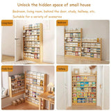 Narrow Wall-Mounted Book Shelf - 10cm Slim Bookcase for Bedroom, Living Room, Nursery - Space-Saving Storage Rack for Books, Decor, and Organizers Behind Doors