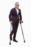Ergobaum Dual Underarm Crutches for Adults (1 Pair-2 Units) NSN Military Certified, Triple Shock Absorption, Foldable, Adjustable 5'–6'6", Supports Up To 380 lbs | Ergonomic Padded Arm Support (Black)