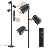 SIBRILLE 36W LED Tree Floor Lamp, Upgraded 3 Rotatable Lights Standing Lamp with Remote & Touch Control, Dimmable Tall Lamp Modern Floor Lamps for Living Room Bedroom Office