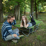 Alpcour Folding Camping Cot – Deluxe Collapsible Single Person Bed in a Bag w/Pillow for Indoor & Outdoor Use – Ultra Lightweight, Comfortable, Heavy Duty Design Holds Adults & Kids Up to 300 Lbs
