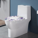 Cugasmaru Elongated Toilet Lid Cover Butterfly Purple Toilet Lid Covers for Bathroom 17 X 14 inches Standard Fits Most Round Elongated and Oblong Lids Accessories Decor