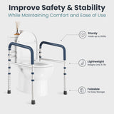 PELEGON Toilet Safety Rails (350 lb) - Adjustable Toilet Safety Frame & Rails, Toilet Safety Rail for Elderly Adults, Toilet Handles for Seniors, Toilet Bars for Elderly & Handicap