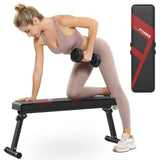 FLYBIRD Folding Flat Bench, Sturdy Lightweight and Space-saving Bench Press Flat Weight Bench, Easy to Assemble FLYBIRD