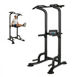 BARWING Pull Up Bar Station,Power Tower,Dip Station with 3D Backrest,Multi-Function Strength Training Stand Rack,Adjustable Height Dip Bars for Home Gym Strength Training Fitness Equipment（Full Black）
