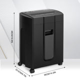 Low Noise 48dB Paper Shredder for Home, 15-Sheet Cross Cut, CD/Credit Card Office Shredder
