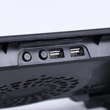 Fan Laptop Cooling Pad Adjustable Metal Base with USB Hub Stand