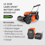 Husqvarna Lawn Xpert LE-322R Battery Powered Self Propelled Lawn Mower with Brushless Motor