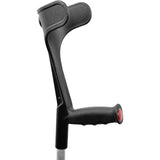 PEPE Mobility Forearm Crutches for Adults (x2 Units) Open Cuff, Adjustable Height, Aluminium, Lightweight Elbow Crutches, Black, Made in Europe