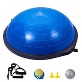 VEVOR 26-inch Half Exercise Ball Trainer, 1500 lbs Capacity Balance Ball, Includes Resistance Bands and Pump, Ideal for Full Body Workouts, Yoga, and Strength Training at Home Gym, Blue