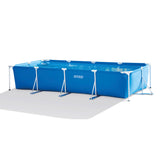 INTEX Rectangular Frame 14 ft 9 in x 7 ft 3 in x 33 in Above Ground Pool, Swimming Pool with Steel Frame, Pump Not Included