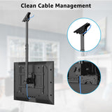 MOUNTUP Ceiling TV Mount for 40-75 Inch Flat Curved TVs, 360° Rotation Heavy Duty Articulating Pole with 99 lbs Capacity, Max VESA 600x400mm, Adjustable Height Ceiling Mount for Restaurant/Office