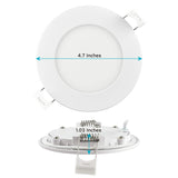 LUXRITE 16 Pack 4 Inch Ultra Thin LED Recessed Light with Junction Box, 10W, Color Selectable 2700K | 3000K | 3500K | 4000K | 5000K, Dimmable Wafer Lights, 750 Lumens, ETL & Energy Star, IC Rated