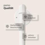 pamo Industrial Pipe Clothing Rack White Metal - 880 lbs Capacity - Wall-Mounted Clothes Racks for Hanging Clothes - Modern Walk-In Closet