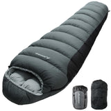 BISINNA Mummy Sleeping Bag for Adults 14-41℉ Cold Weather 3-4 Season Camping Sleeping Bags with Compression Sack for Backpacking Hiking Traveling (Gray)