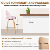 26 Inch Swivel Bar Stools Set of 4, Counter Height Bar Chairs for Kitchen