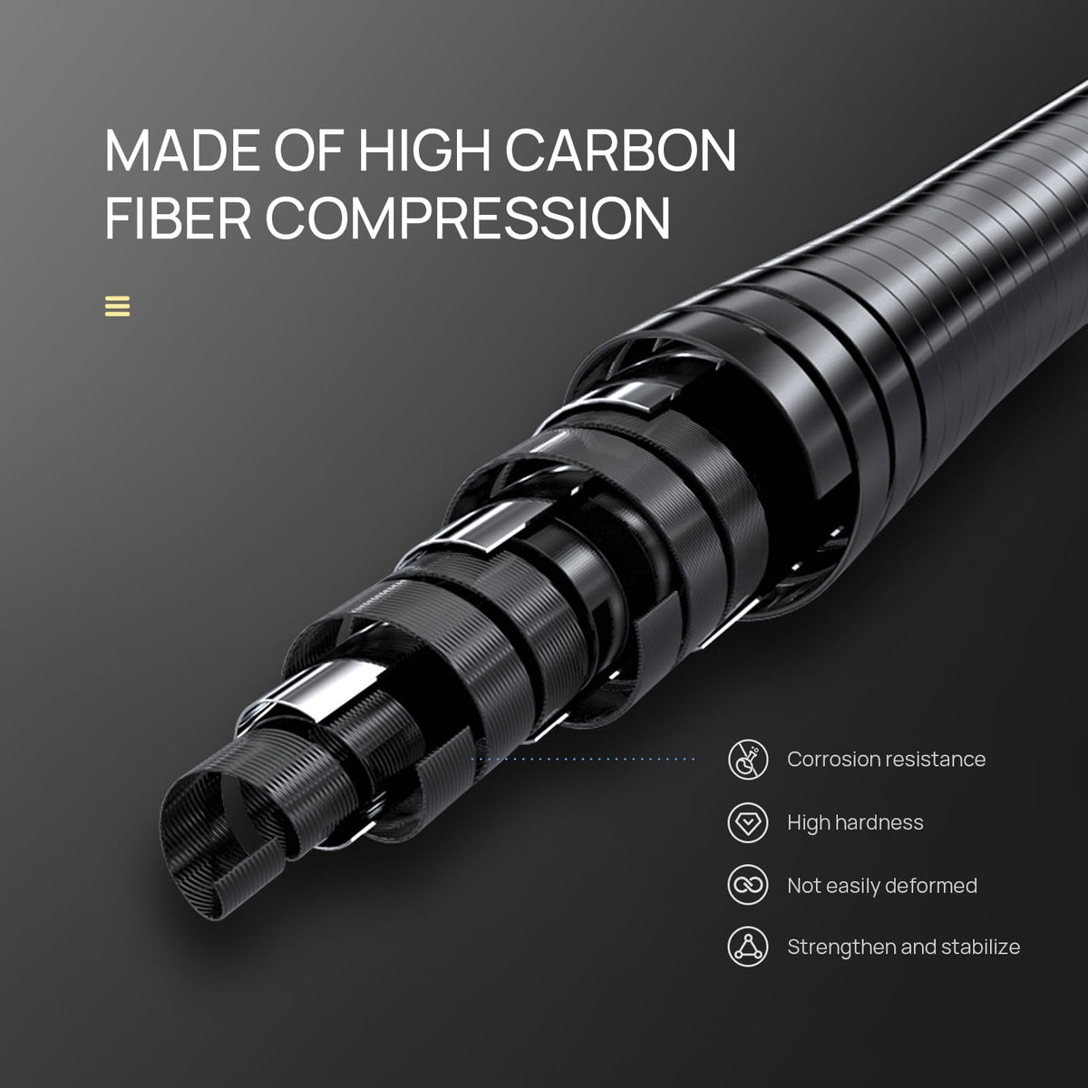 TRHUNTER Carbon Fiber Fishing Gaff Saltwater Fish Gaff with S316 Stain ...
