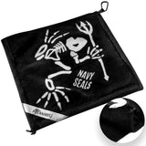 Frogger Amphibian 2-in-1 Golf Towel with Wet and Dry Technology, Black