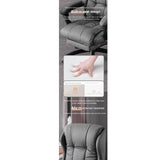 High-Back Leather Ergonomic Desk Chair, Lumbar(B 20x18x20 in)