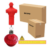 Punching Dummy, Durable Silicone Punching Bag with Large Stable Base for Adults & Kids, Freestanding Training Target for Boxing, Taekwondo, MMA, Home Gym(RED-2)