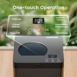 TOPZEE Electric Composter for Kitchen|3L Kitchen Compost Bin Countertop Odorless|Food Composter Auto-Cleaning, Dark Gray