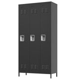 OPTYMIRA 72" Tall Employee Locker with 3 Doors,Steel Sports School Locker