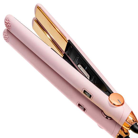 Hair Straightener and Curler 2 in 1 with 10s Fast Heating TYMO