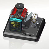 MechPuConToy Mini Engine Accessory, Ignition Set + Water Cooling Set + Battery + Charger All-in-One Aluminum Alloy Base Starter Kit for TOYAN FS-V800WGPC Engine Model