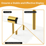 Acrylic Bracelet Holder, Necklace Holder Display Stand, 2 Tier T-Bar Jewelry Organizer, Stainless Rod Tangle-free Countertop Jewelry Rack