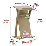 Adjustable Wooden Podium Stand Modern Speaker's Lectern & Tiing Presentation Table for Classroom Training OfficeProfessional Design for Enhanced Visibility