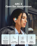 Cleer ARC 3 Open Ear Headphones - Dolby Audio, Snapdragon Sound True Wireless Earbuds, 50Hr Battery, Blue Cleer