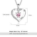 Oseew Personalized Heart Birthstone Necklace for Women 10K 14K 18K Solid Gold Engraved Name Birthday Christmas Mother's Day Jewelry Gifts for Her