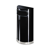 Rubbermaid Commercial Products Half Round Trash Can, Black, 9-Gallon
