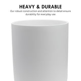 DESIGN Matte White Round Compact Trash Can Mini, 2 Gallons / 7.5L Garbage Bin