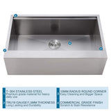 33 Inch Farmhouse Sink Workstation -VOKIM 33X22 inch Farm sink Stainless Steel 16 Gauge Ledge Workstation Flat Apron-front Single Bowl Farm Kitchen Sink